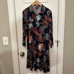 Last Chance! MSK Blue flowered dress - M